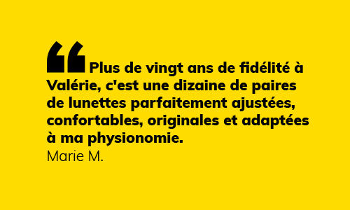 Infographie d'un avis client sur la boutique de Valérie Verhaeghe opticien à Blagnac près de Toulouse